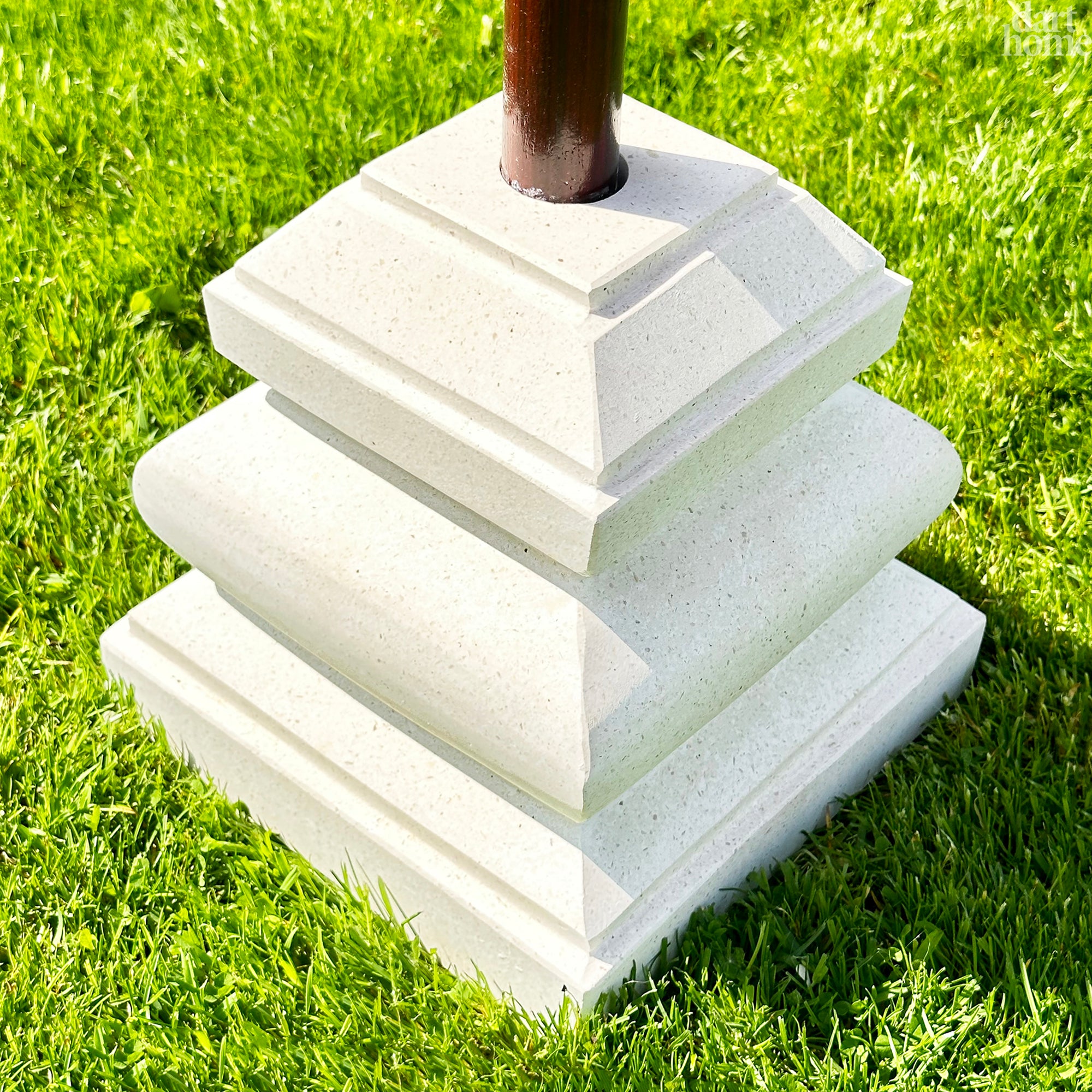 White Terrazzo Bali Parasol Base 18kg