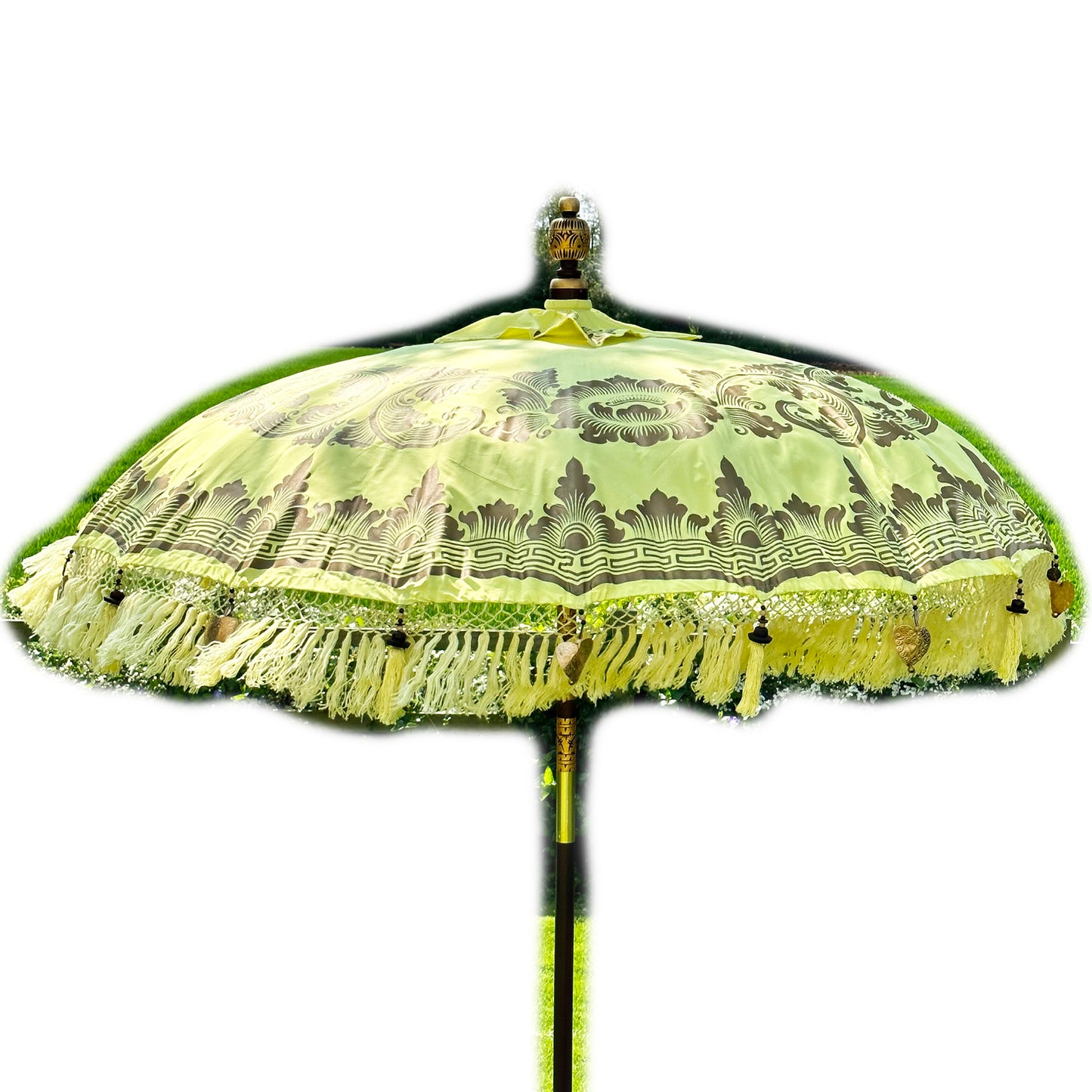 Yellow And Gold Bali Sun Parasol 2m