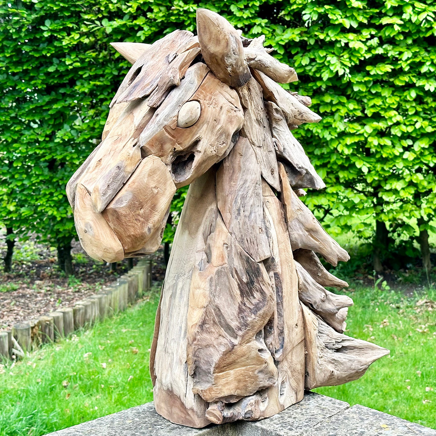 Teak Root Horse Head Sculpture