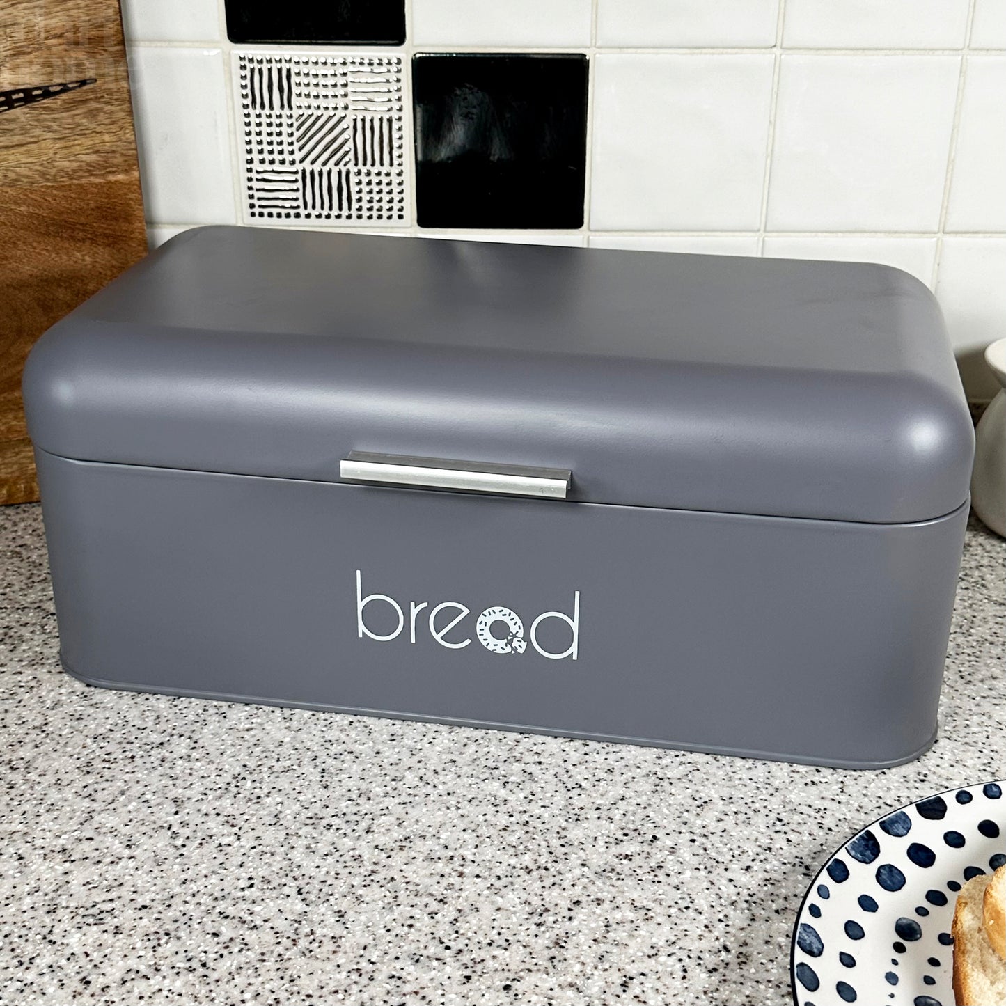 Matt Grey Bread Bin