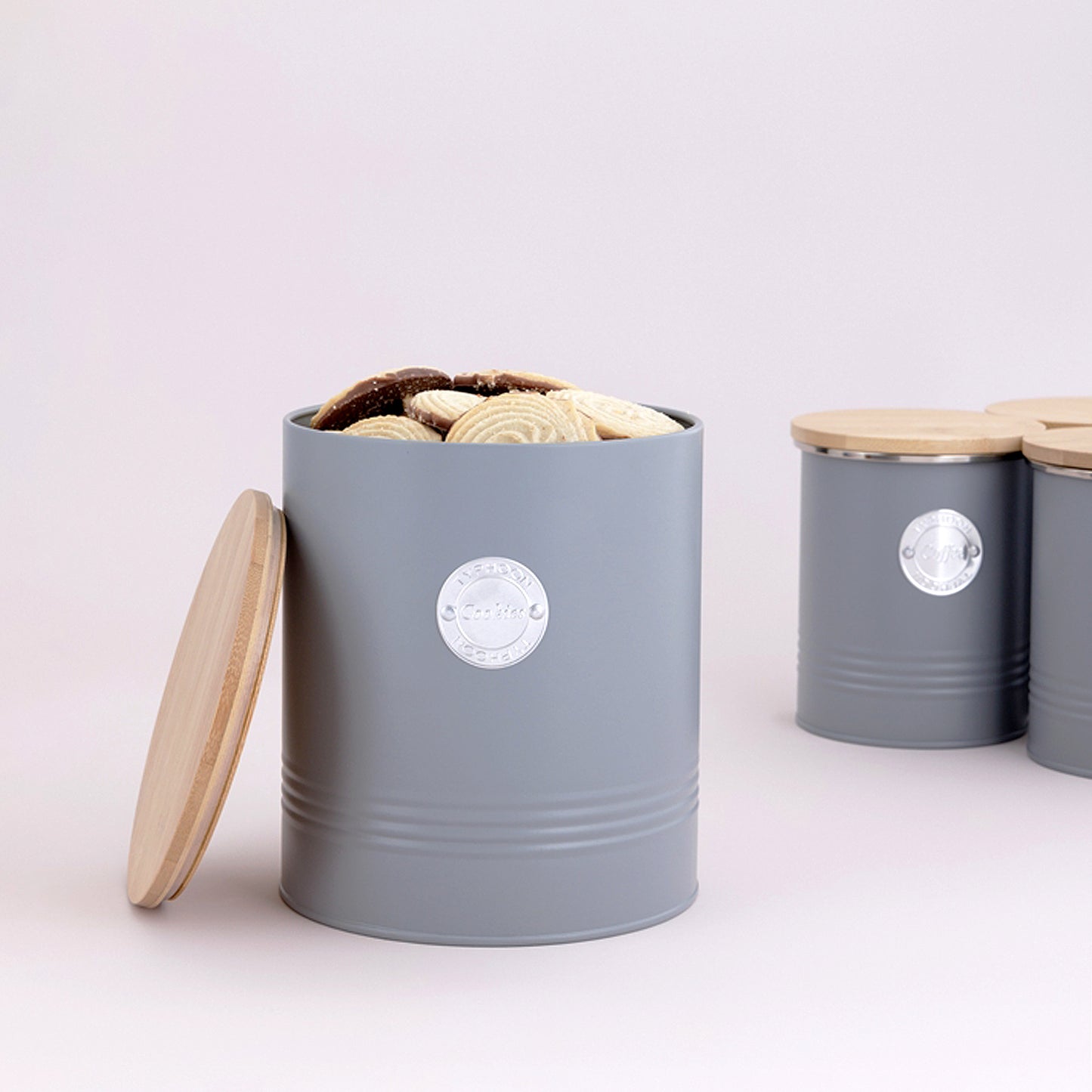 Retro Grey 3 Litre Cookie Jar