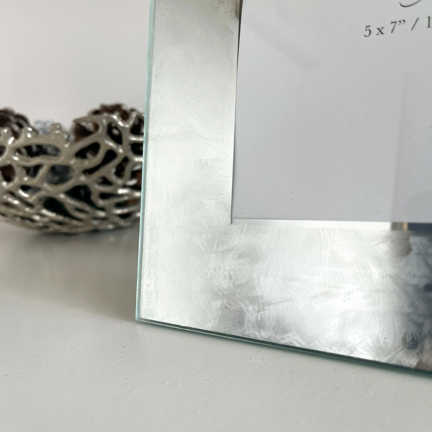 12,7 x 17,8 cm großer Bilderrahmen aus Glas mit Eiseffekt