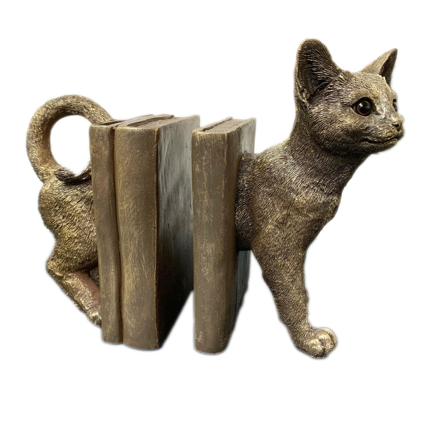Gold Cat Bookends Set Of 2
