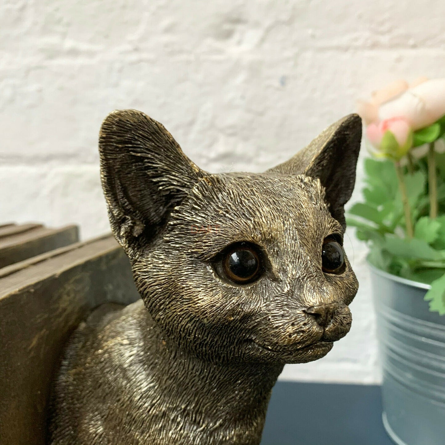 Gold Cat Bookends Set Of 2