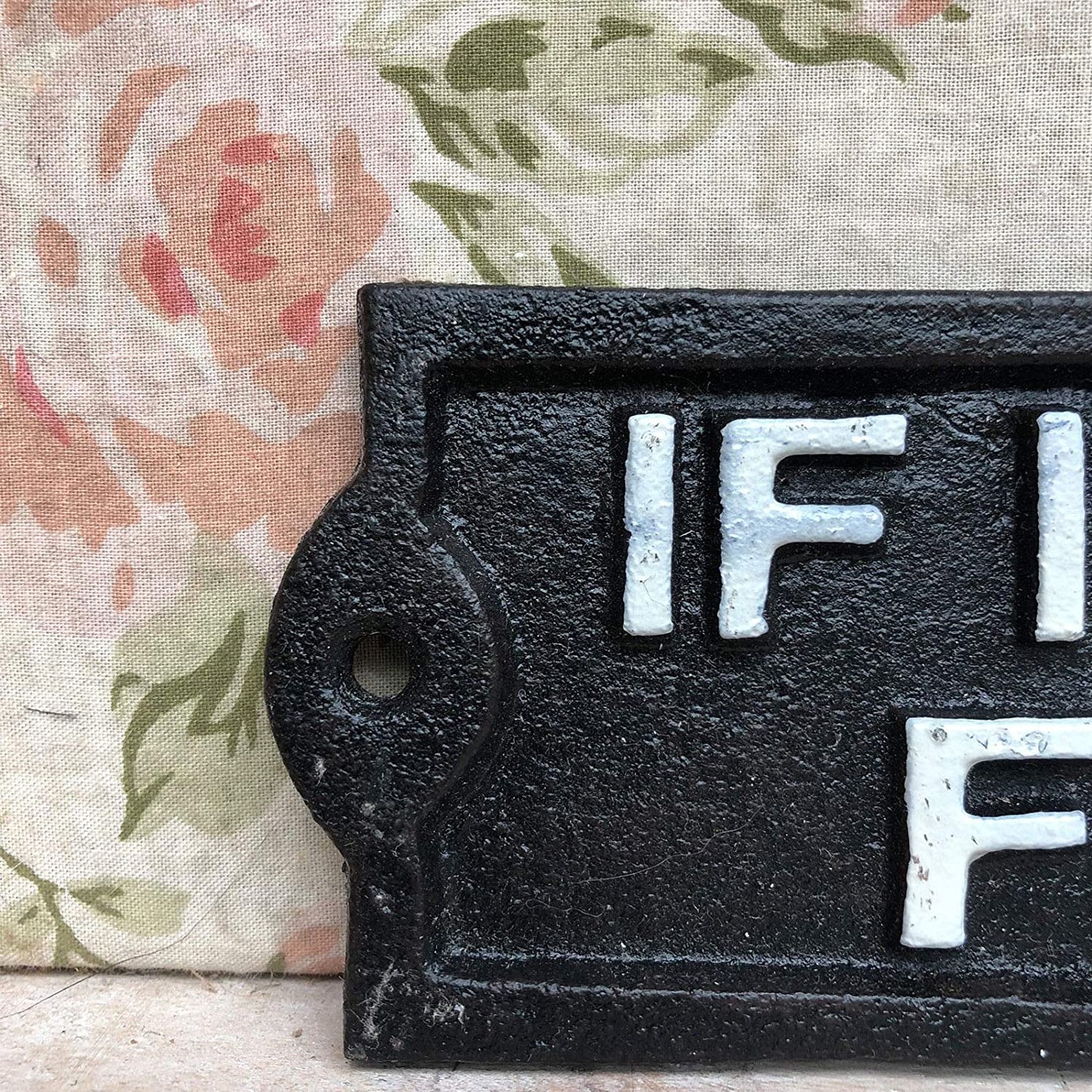 If It Barks Feed It Cast Iron Wall Sign