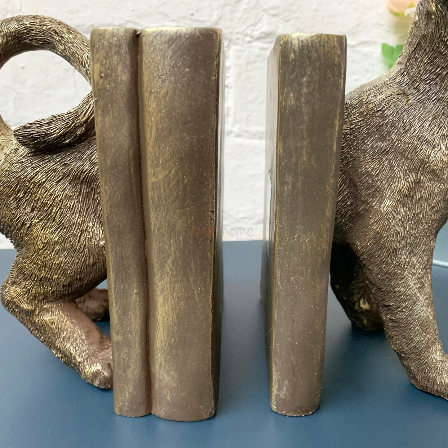 Gold Cat Bookends Set Of 2