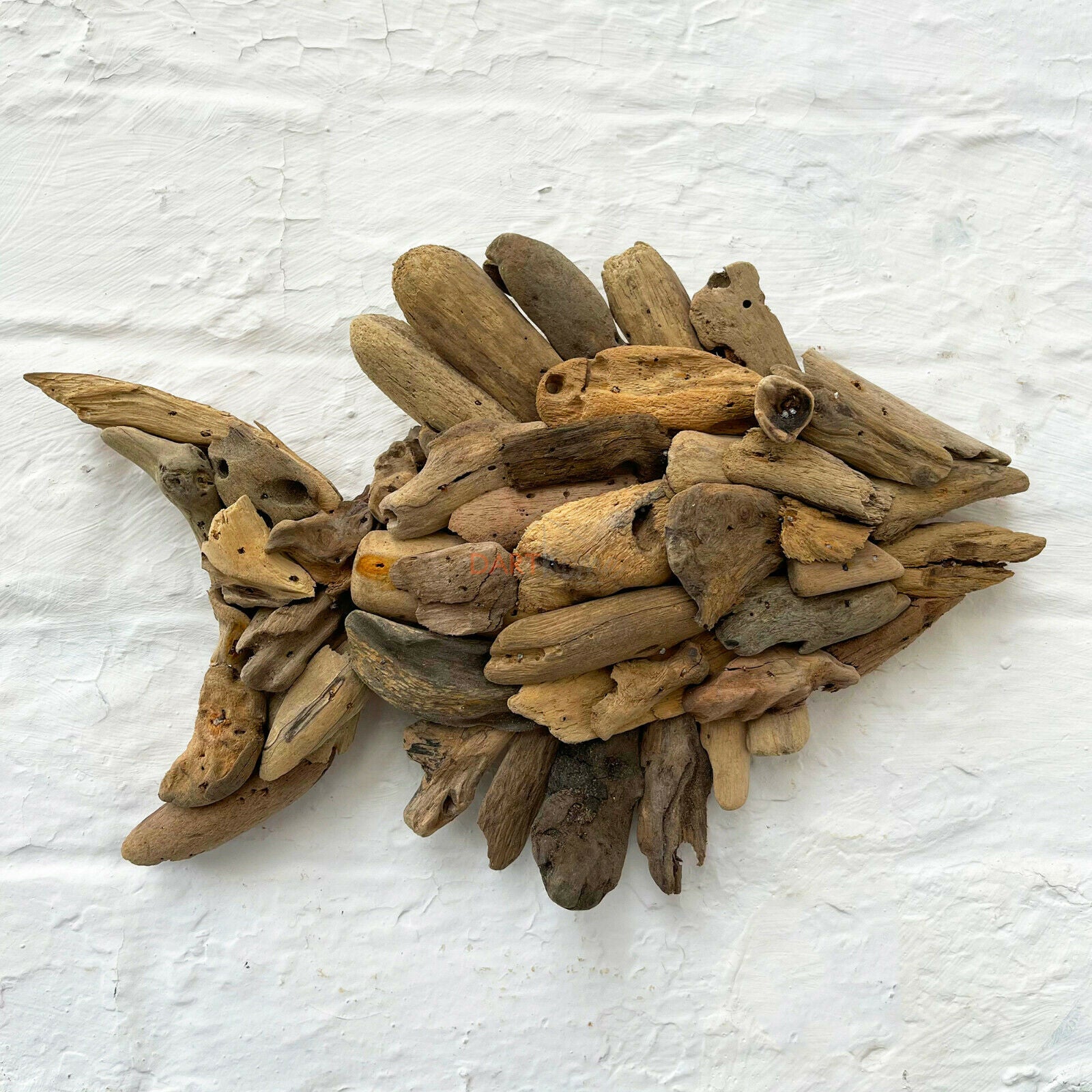 Natural Rustic Driftwood Fish Wall Sculpture 31cm