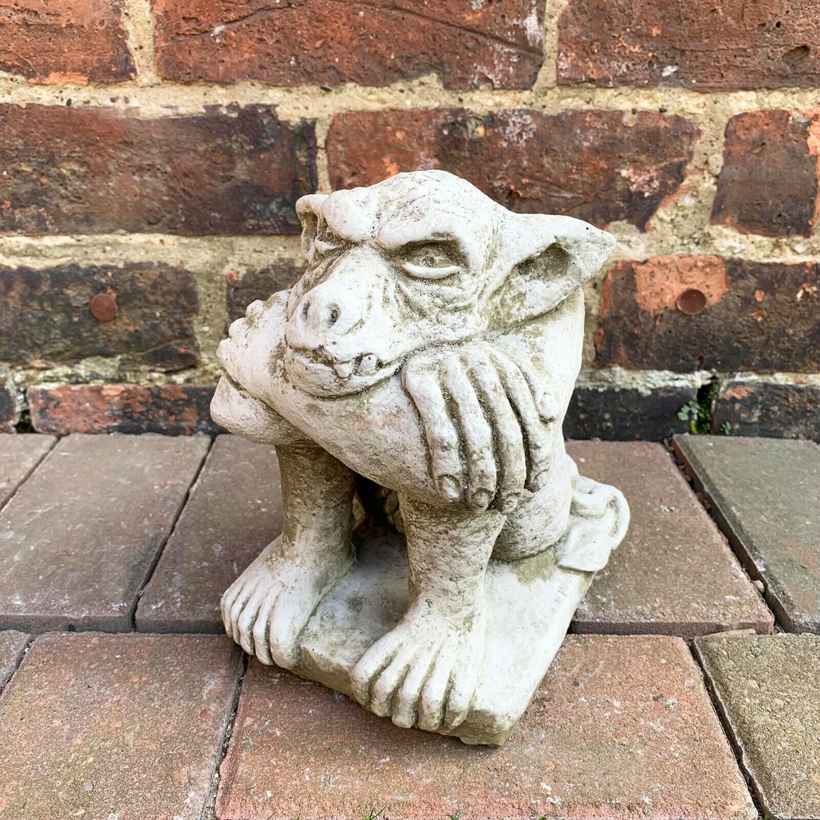 Stone Sitting Gremlin Garden Statue 5kg