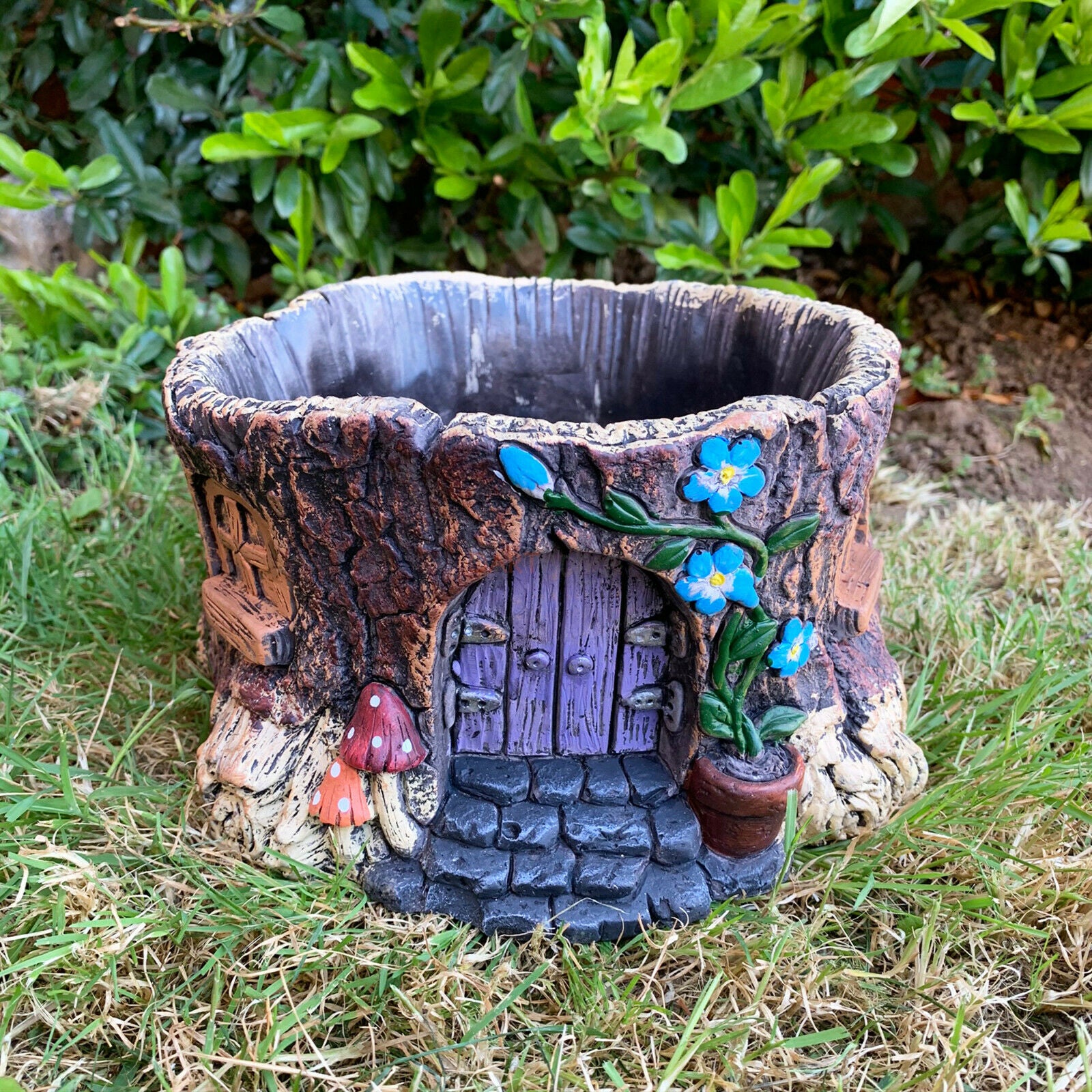 Cement Fairy House Planter Large