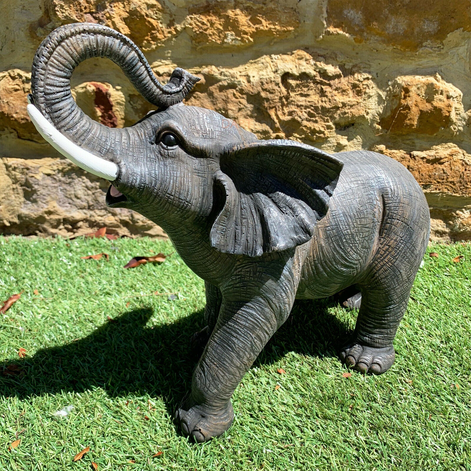 Classic Grey Lucky Elephant Sculpture