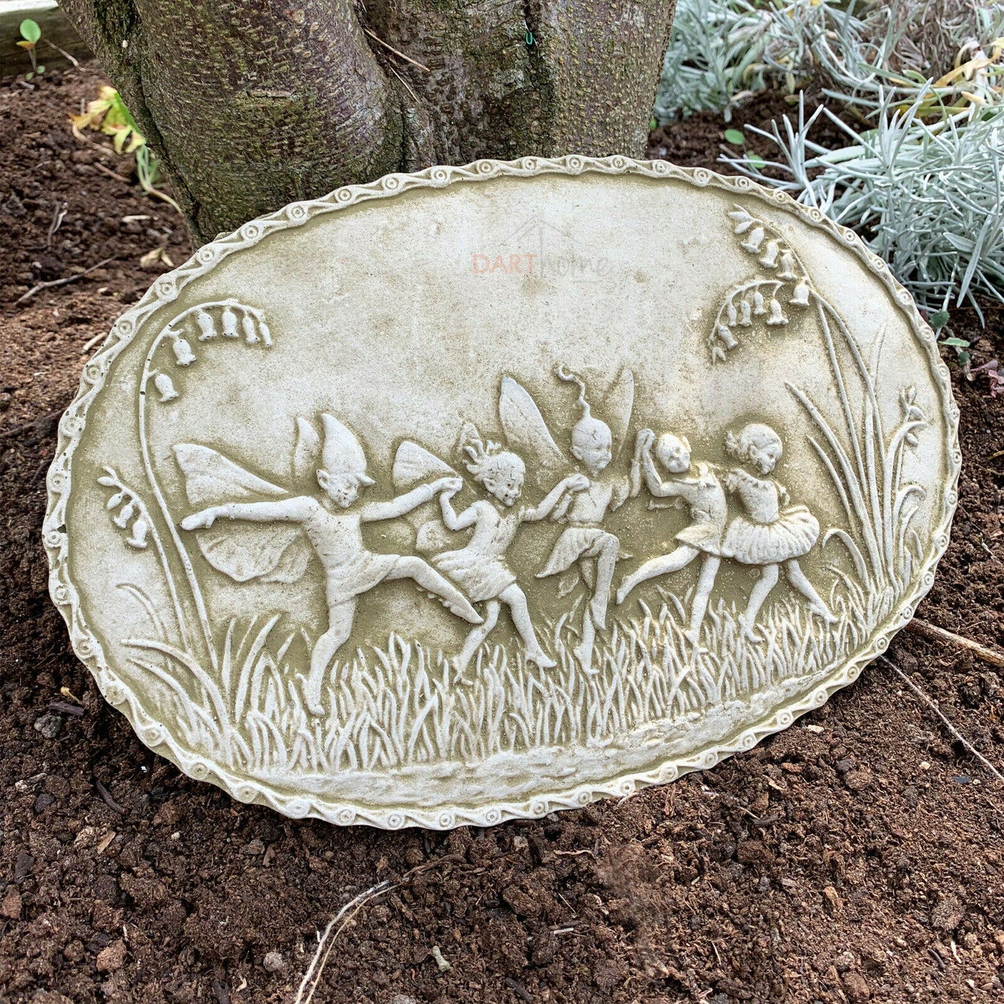 Stone Dancing Fairies Wall Plaque