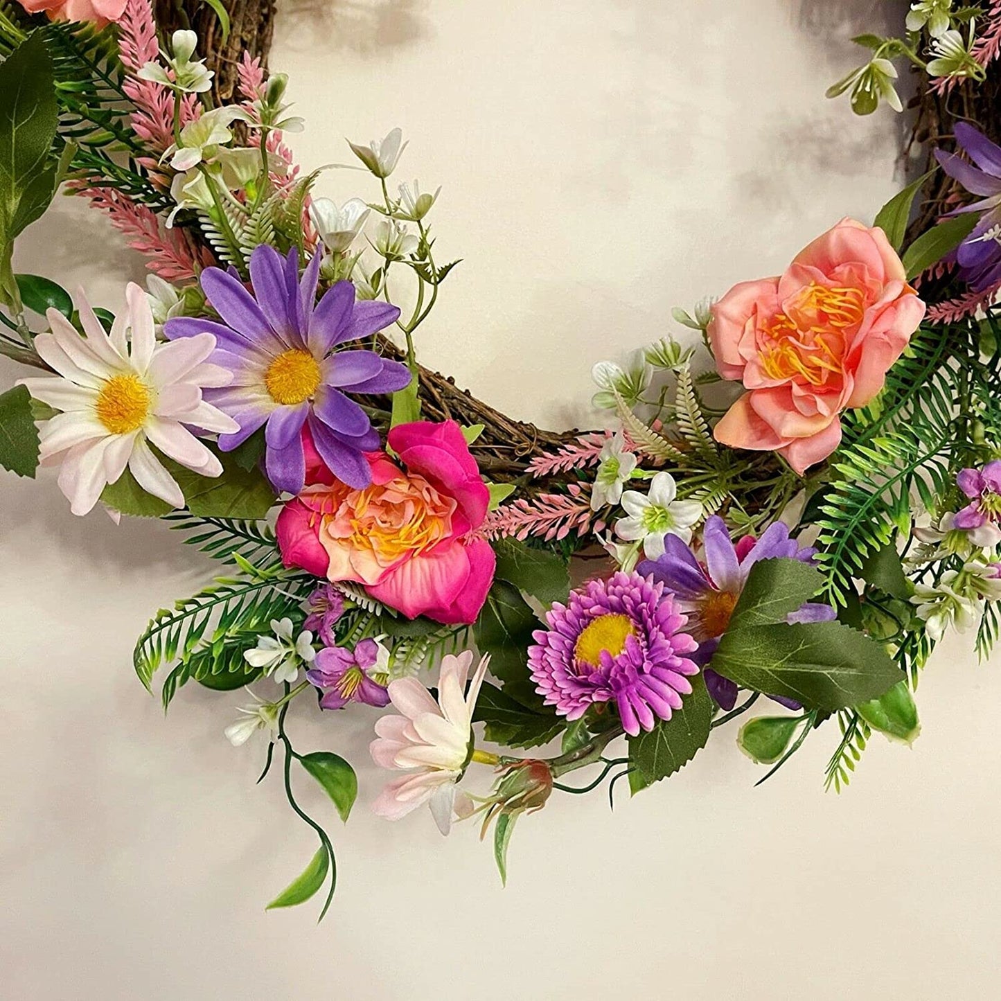 Mixed Floral Summer Door Wreath 50cm