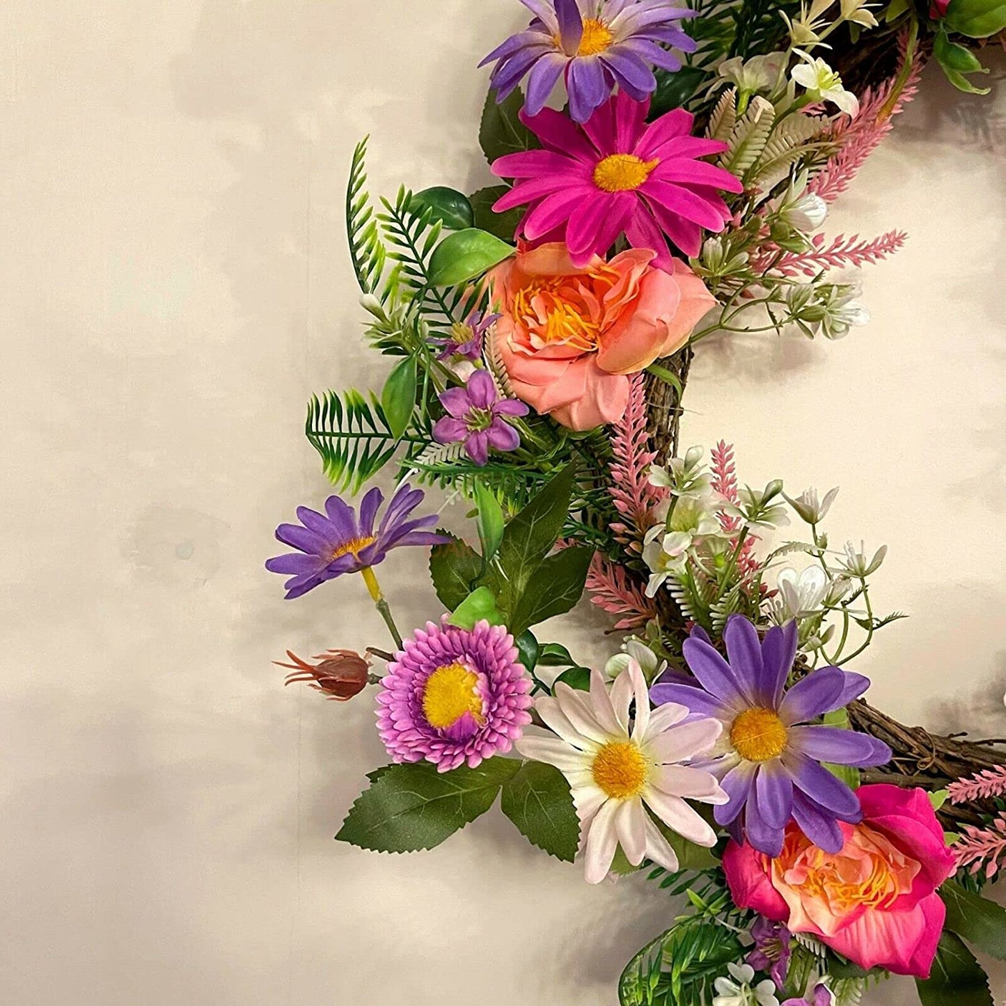 Mixed Floral Summer Door Wreath 50cm