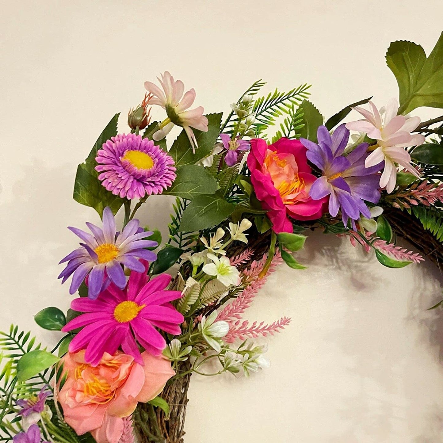 Mixed Floral Summer Door Wreath 50cm