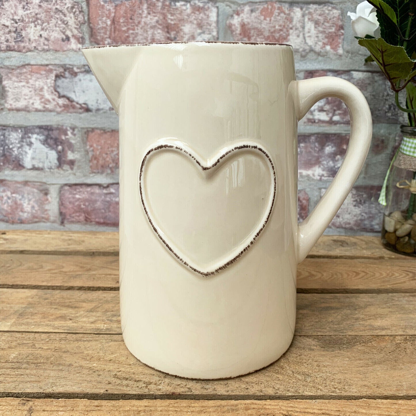 Ceramic Heart Jug Vase