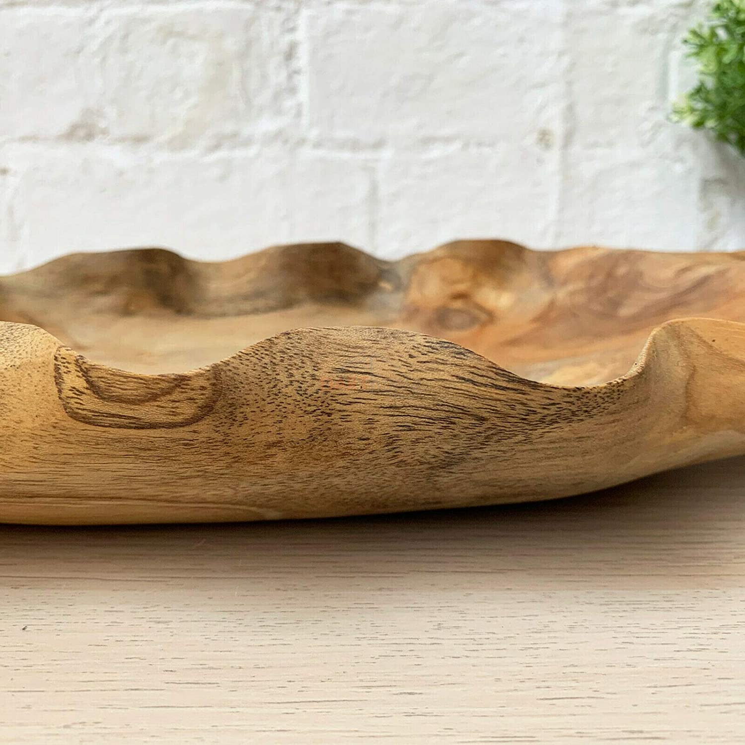 Teak Root Flat Leaf Bowl