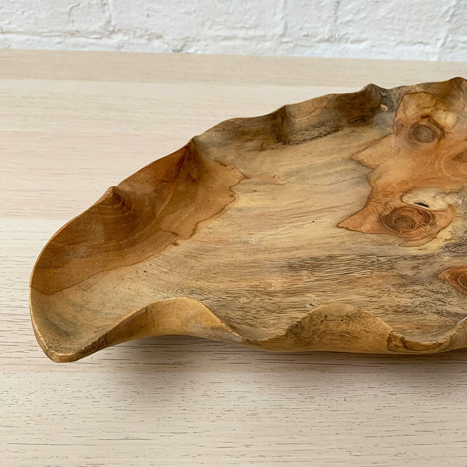 Teak Root Flat Leaf Bowl