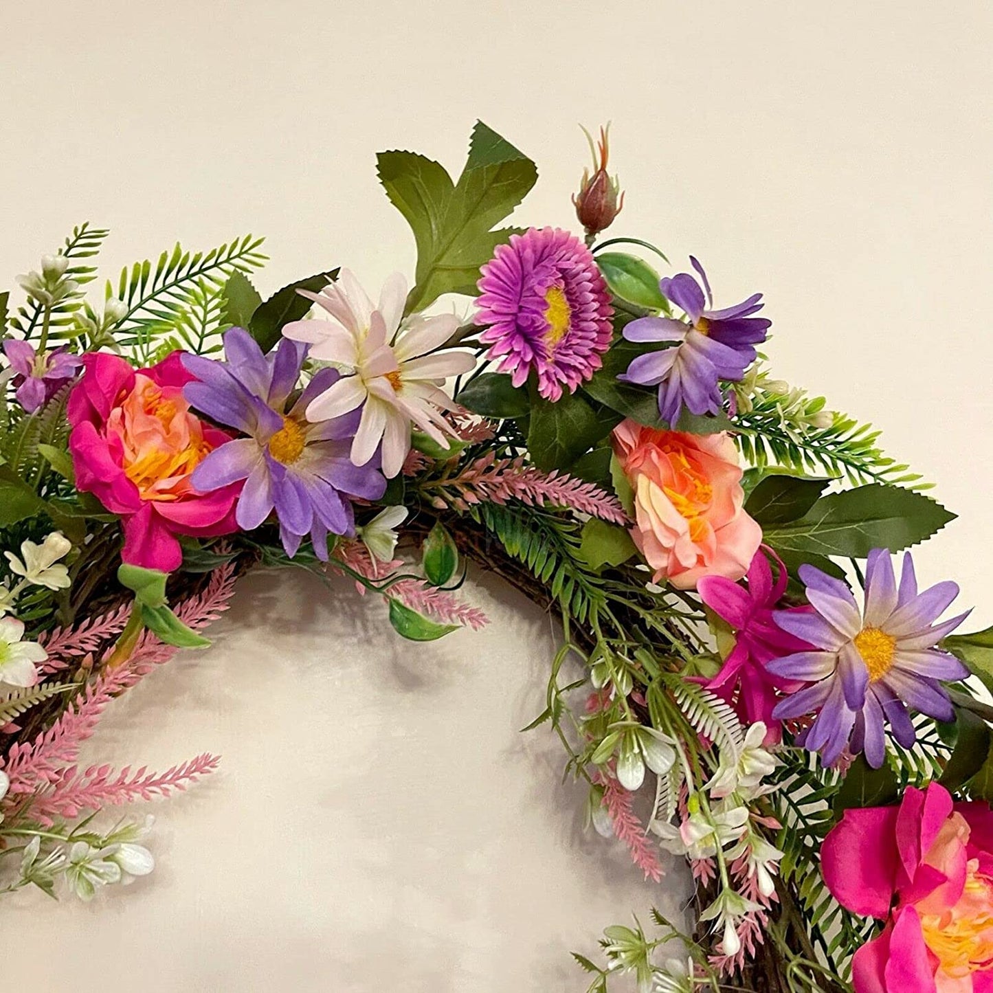 Mixed Floral Summer Door Wreath 50cm