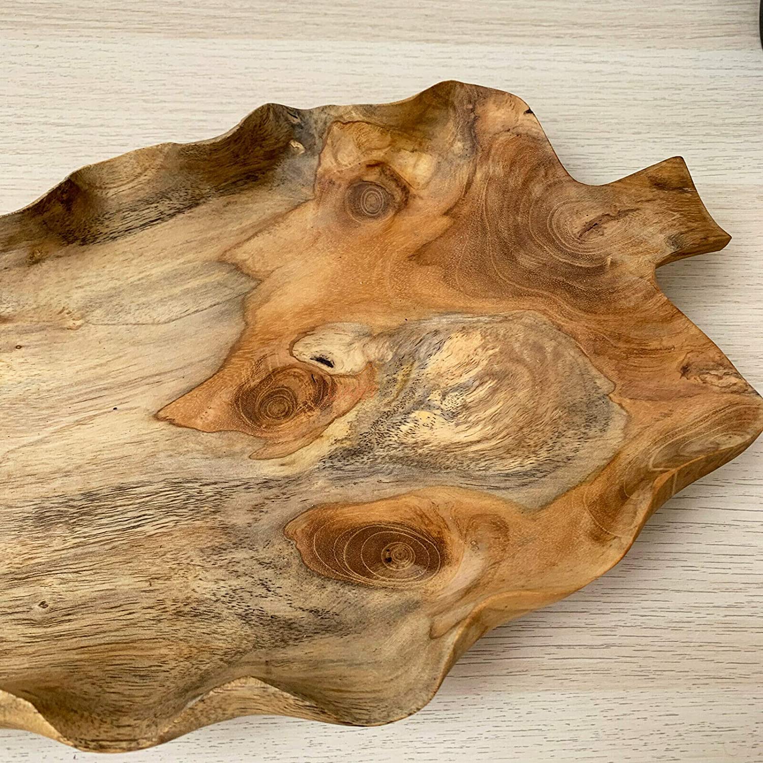 Teak Root Flat Leaf Bowl