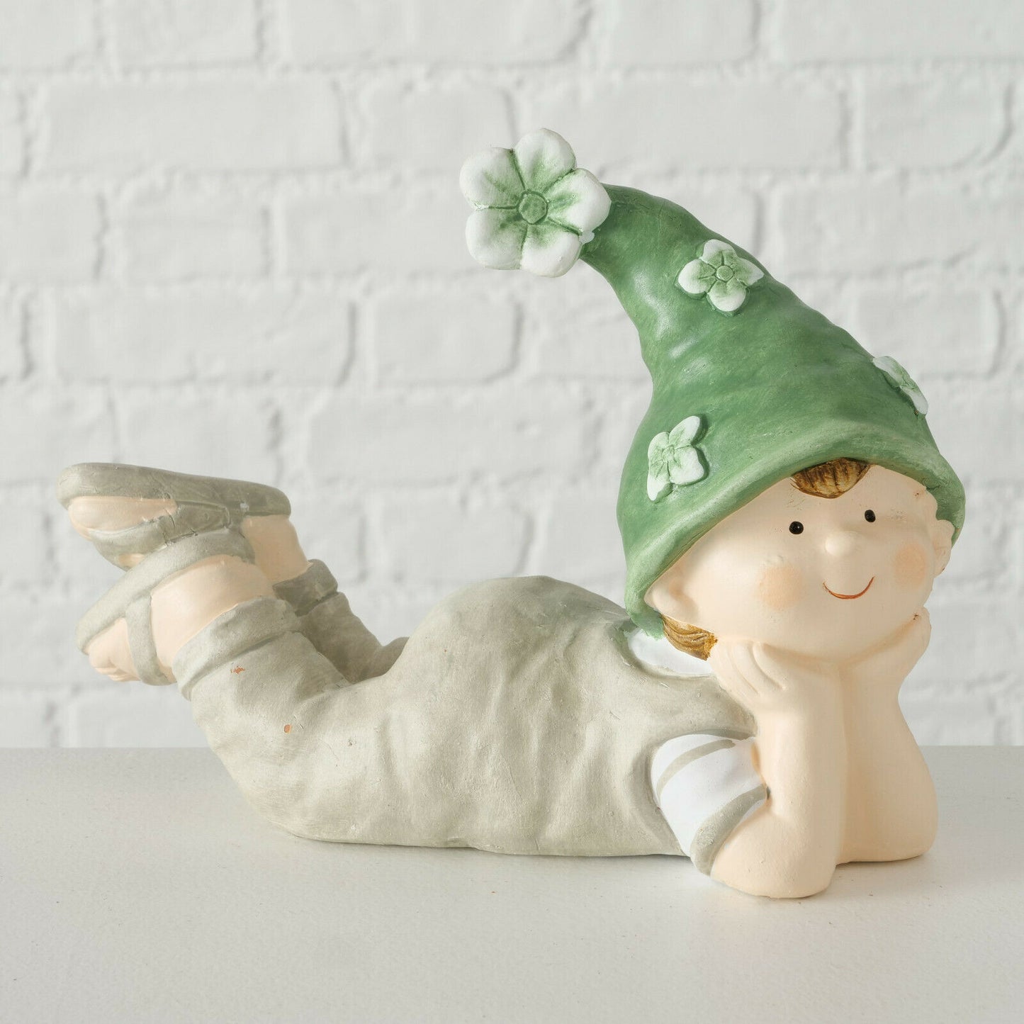 Laying Gnome Boy Ornament