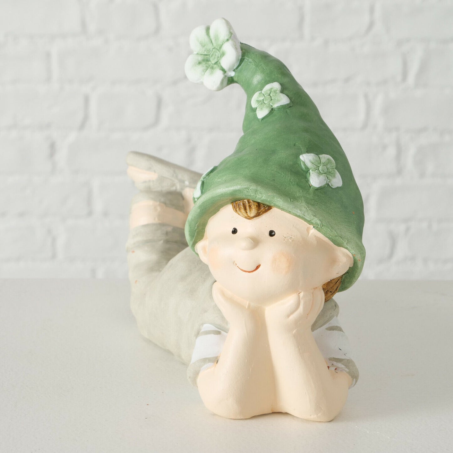 Laying Gnome Boy Ornament
