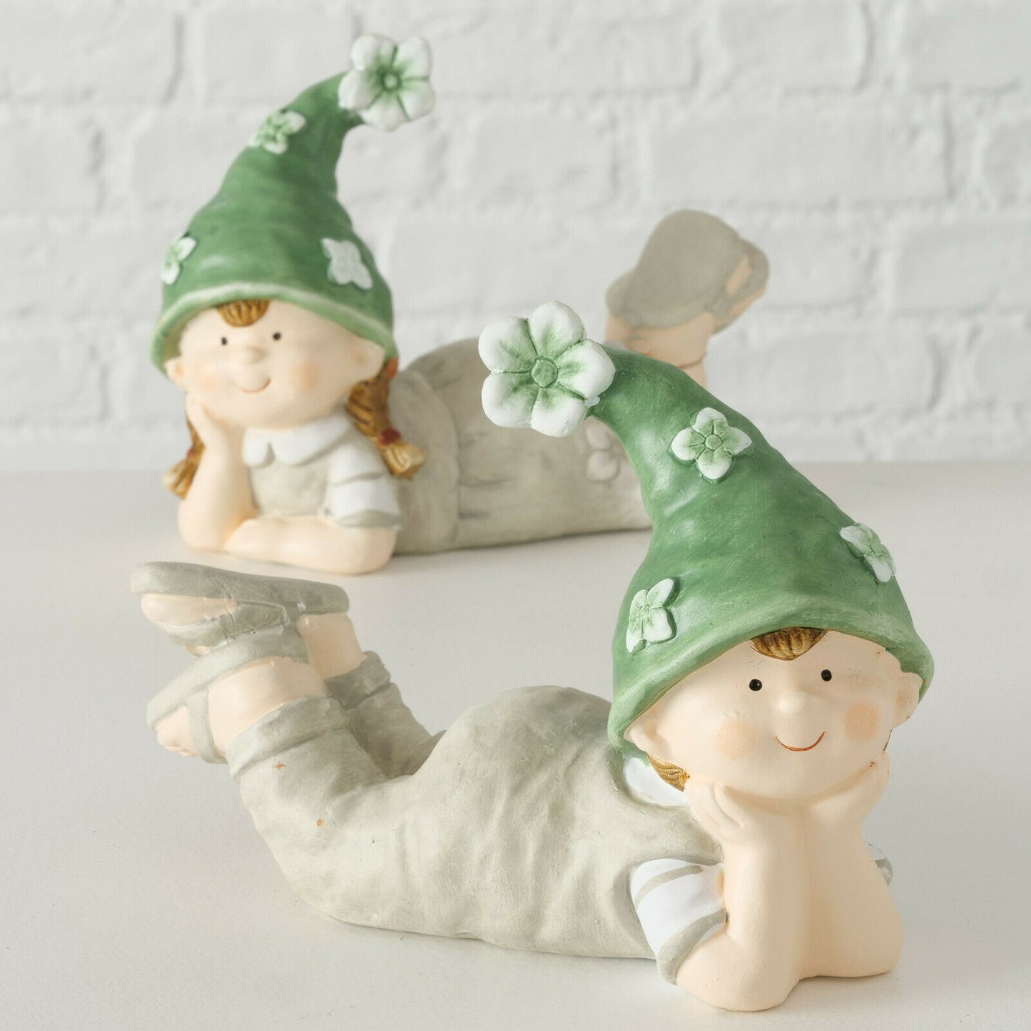 Laying Gnome Boy Ornament