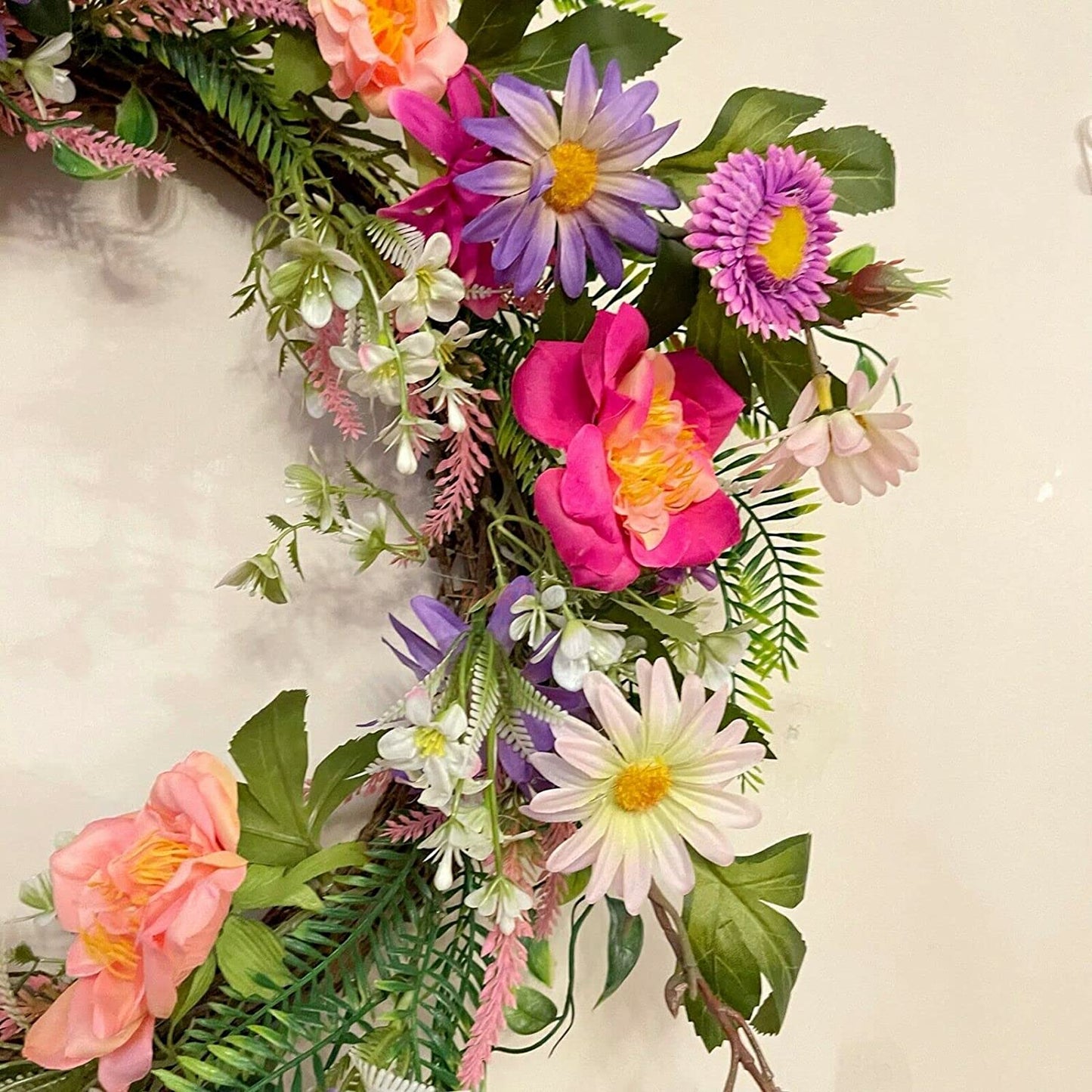 Mixed Floral Summer Door Wreath 50cm