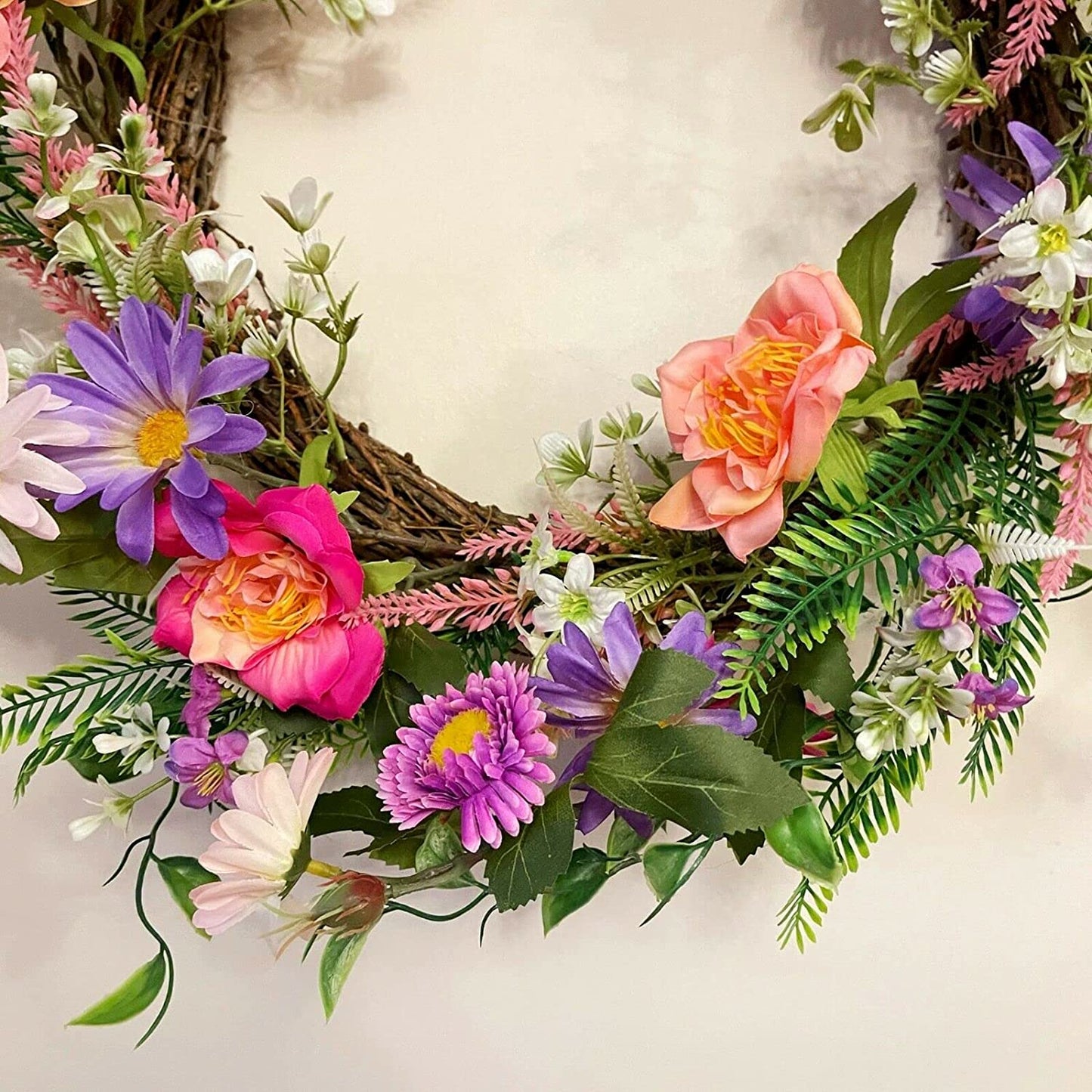 Mixed Floral Summer Door Wreath 50cm