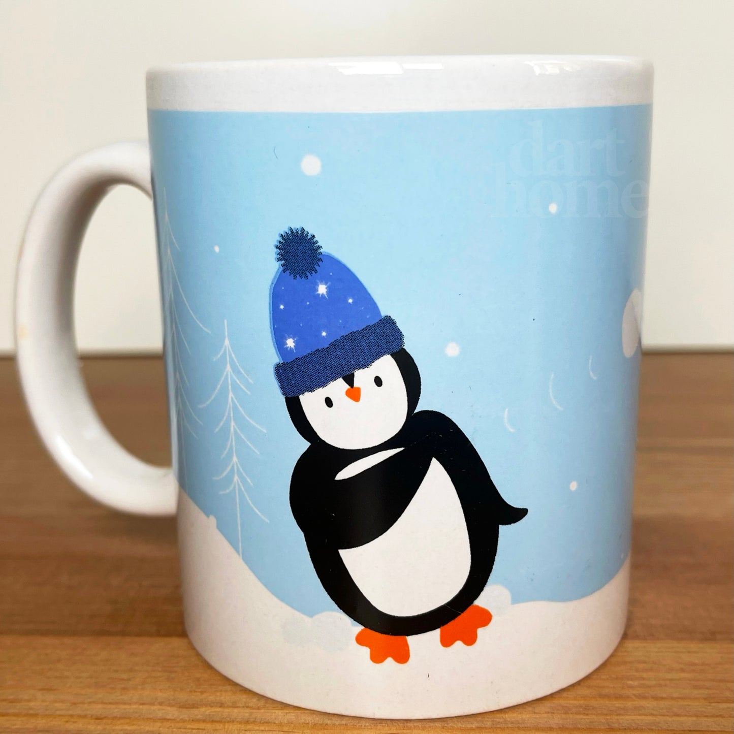 Pale Blue Christmas Mugs Assorted Set Of 3