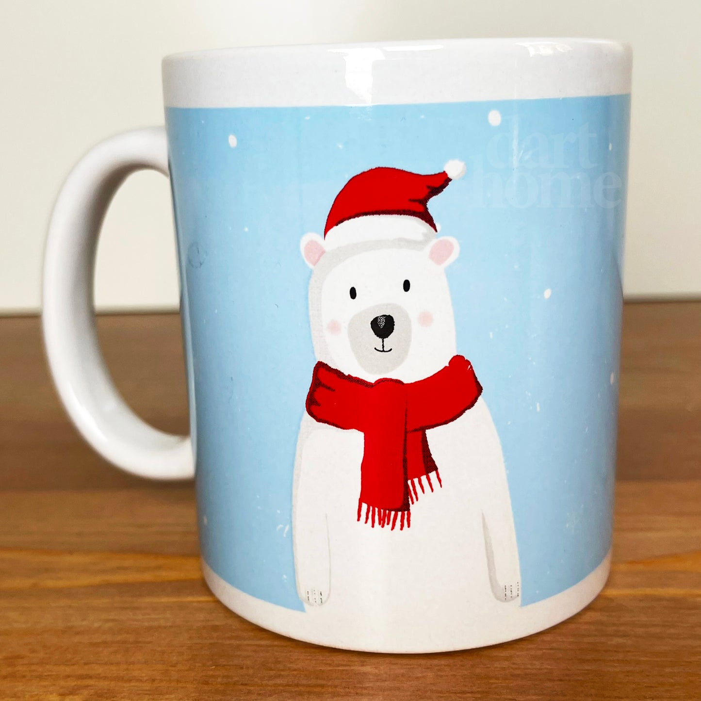 Pale Blue Christmas Mugs Assorted Set Of 3