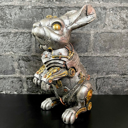 Silver Steampunk Rabbit Ornament