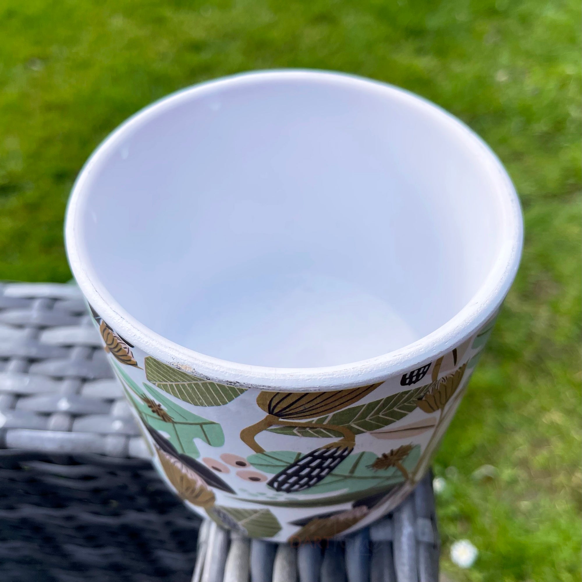 Ceramic Leaf Foliage Plant Pot Holder 10cm