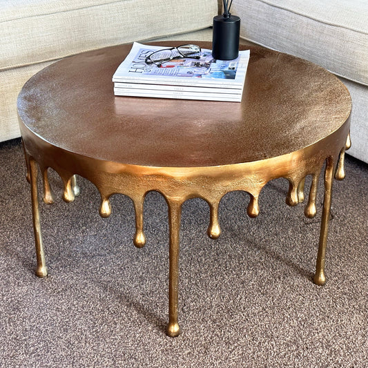 Gold Drip Coffee Table