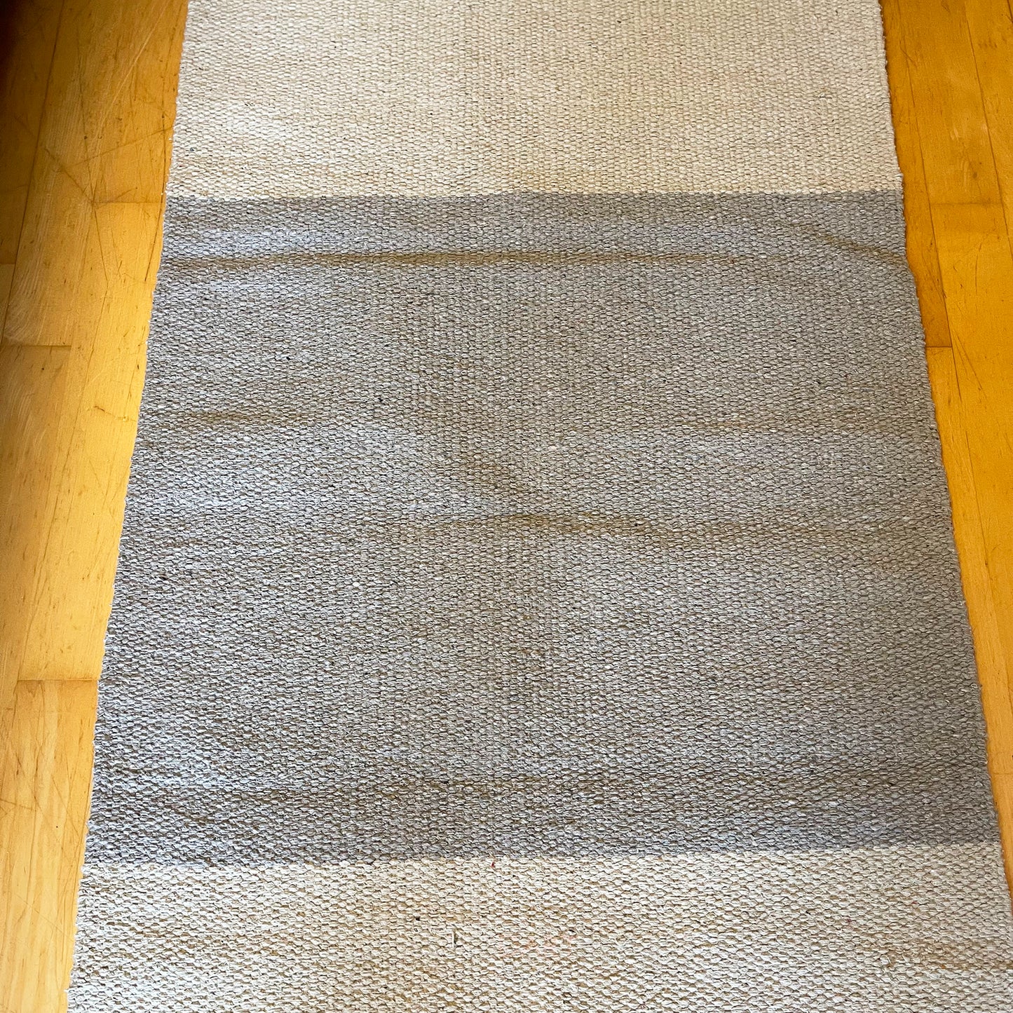 Light Grey Two Tone Rug