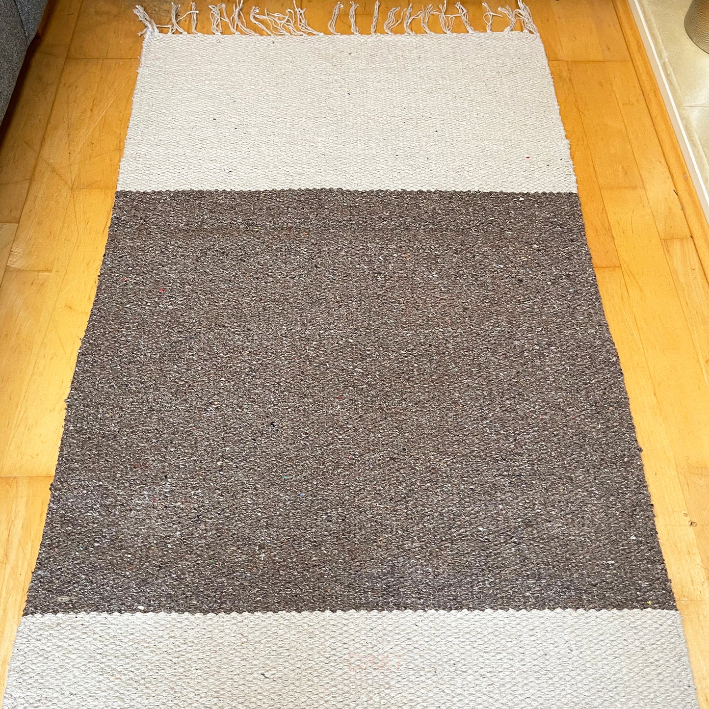 Dark Grey Two Tone Rug
