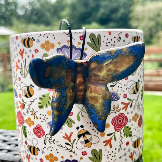 Blue Meadow Butterfly Pot Hanger