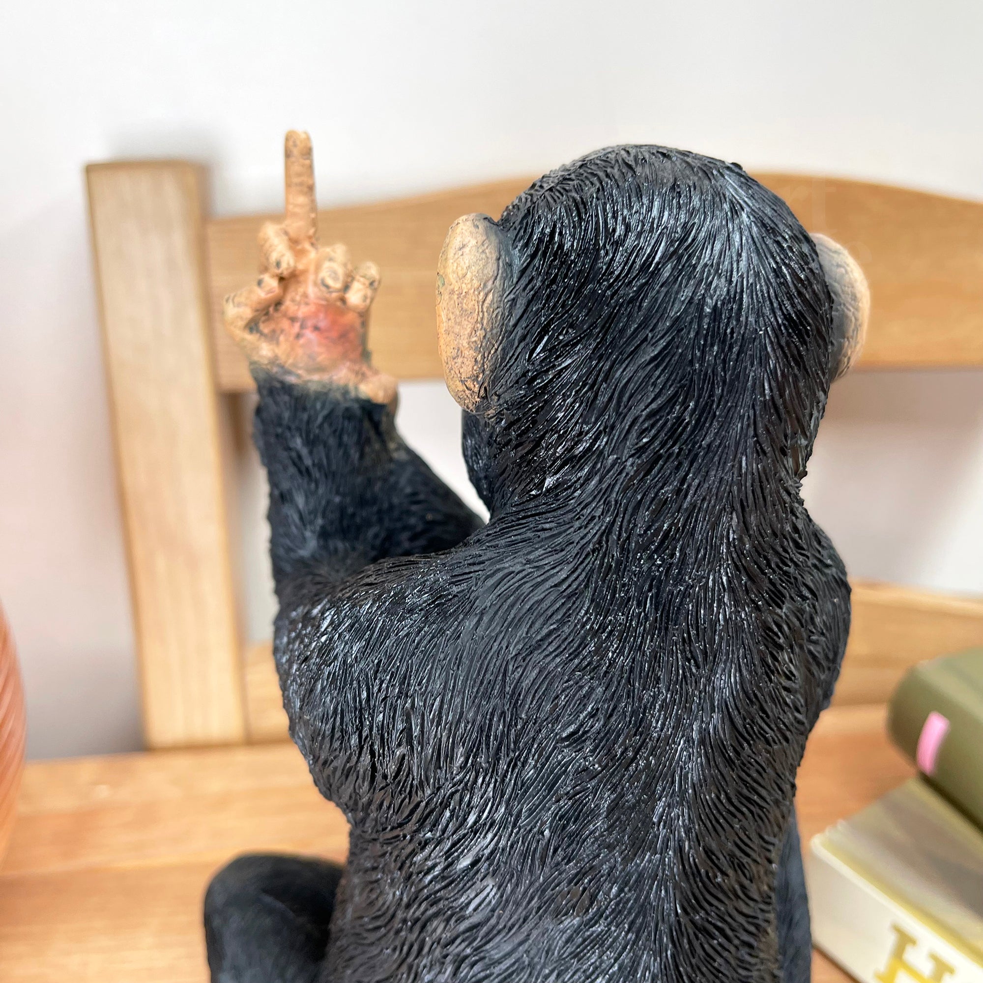 Black Cheeky Monkey Ornament Medium