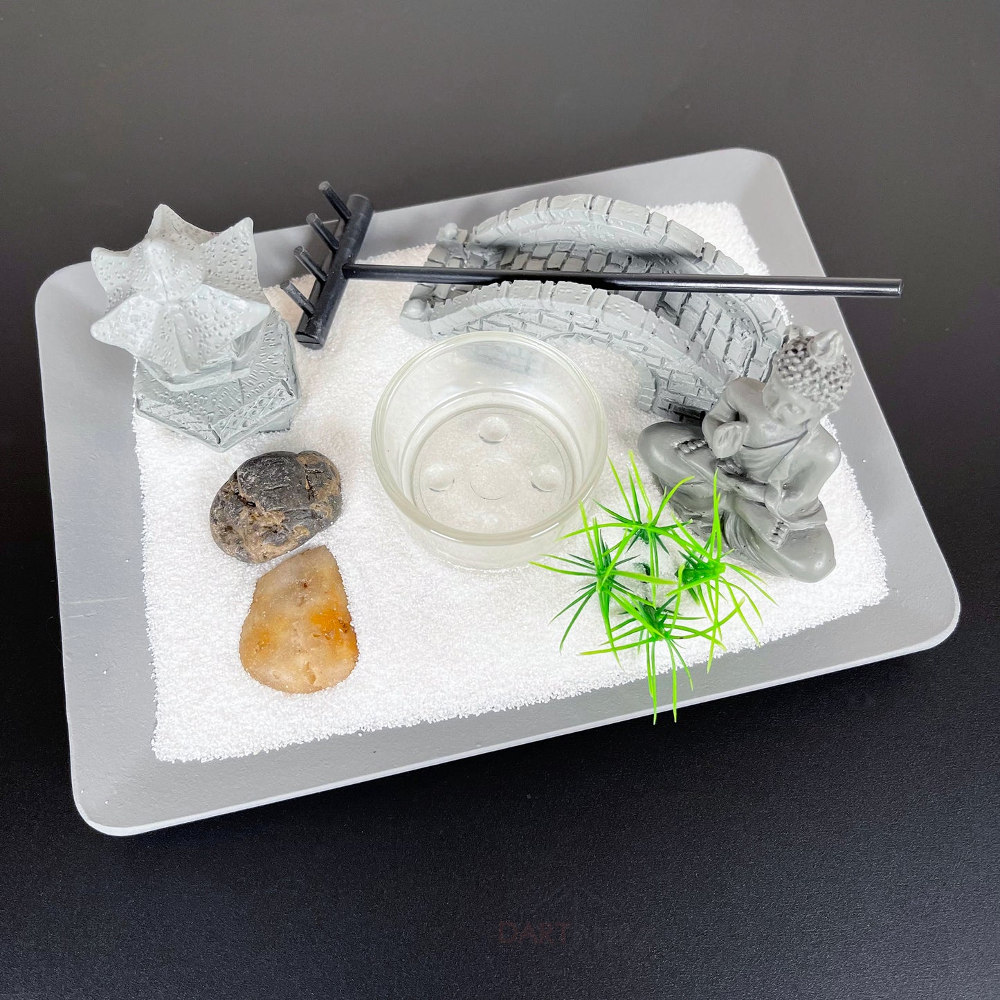 Buddha Zen Garden Kit Rechteckiges Tablett
