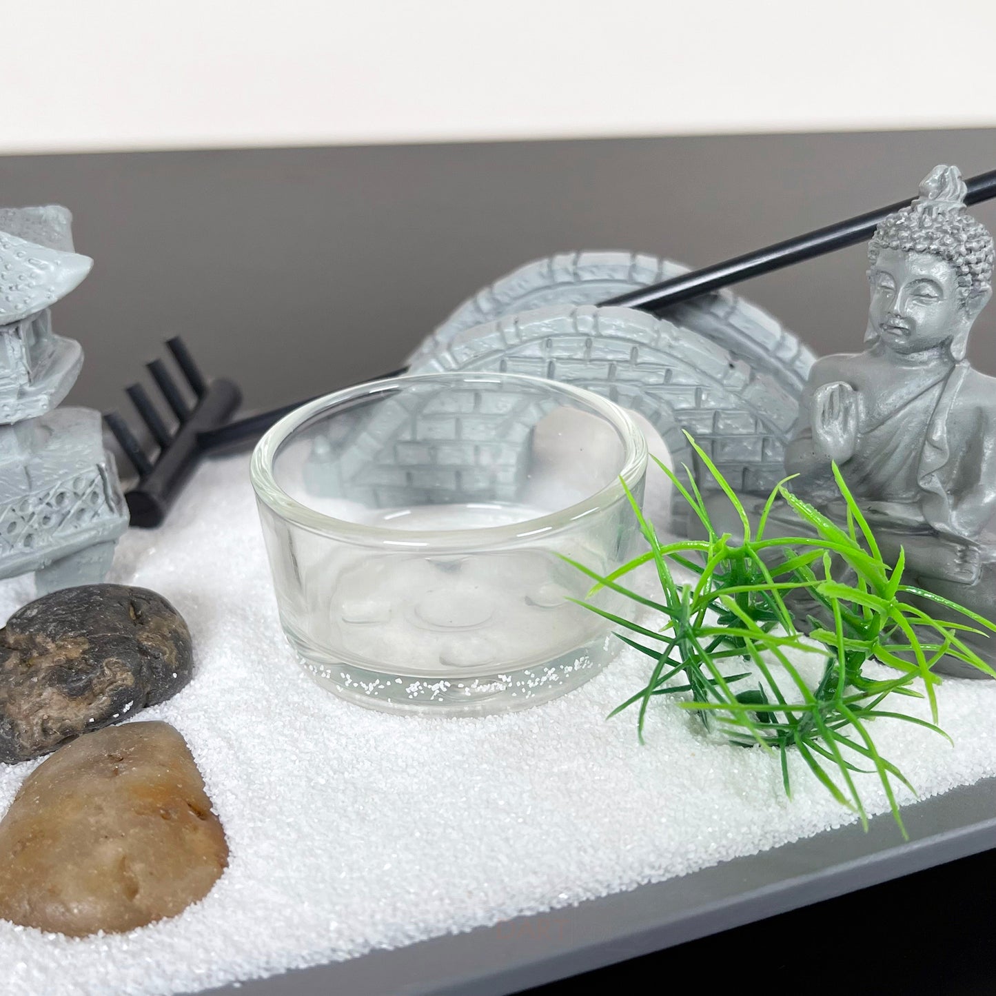 Buddha Zen Garden Kit Rechteckiges Tablett