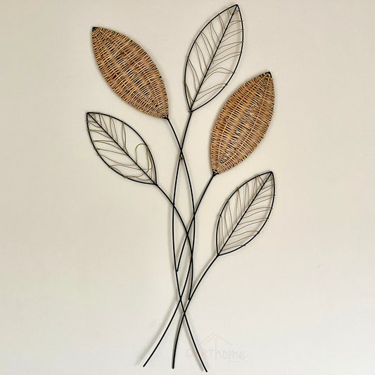 Woven Leaf Metal Wall Art