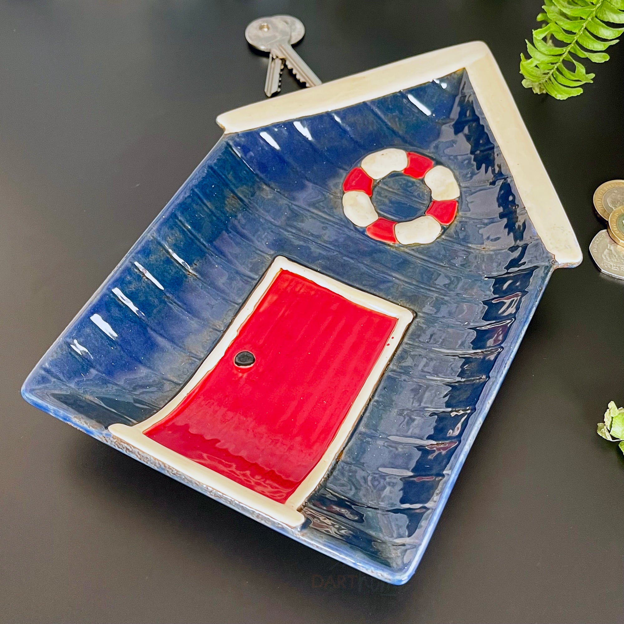 Ceramic Beach Hut Trinket Dish
