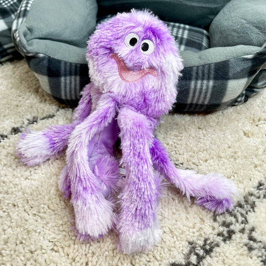 Fluffy Octopus Squeaky Dog Toy