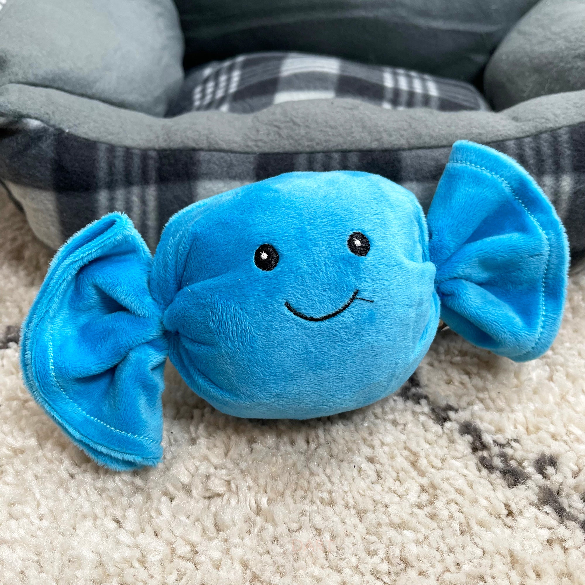 Blue Boiled Sweet Squeaky Dog Toy
