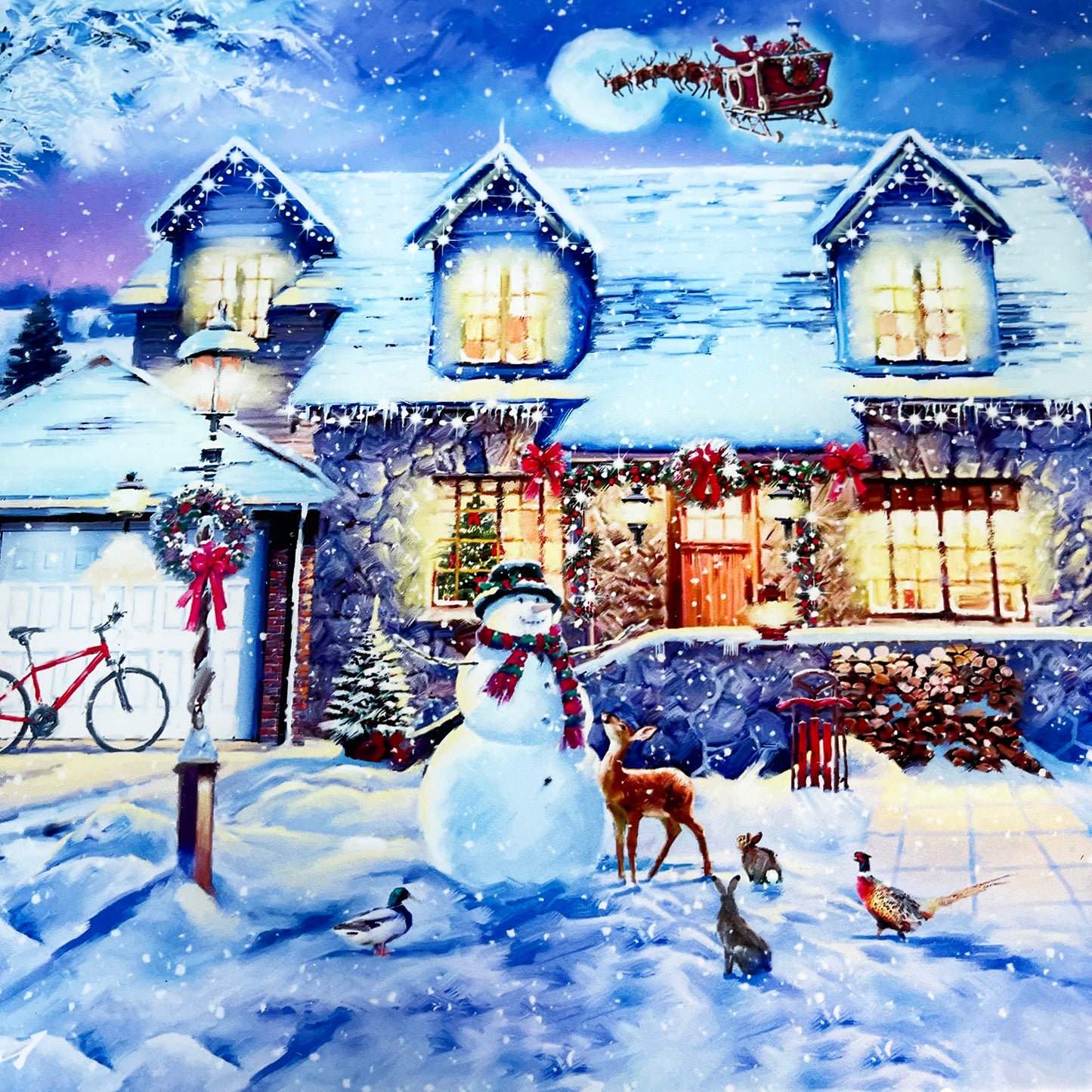 Magical Christmas Glass Chopping Board