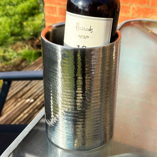 Hammered Stainless Steel Wine Cooler
