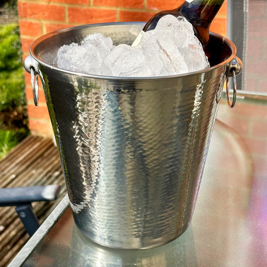 Hammered Stainless Steel Champagne Bucket