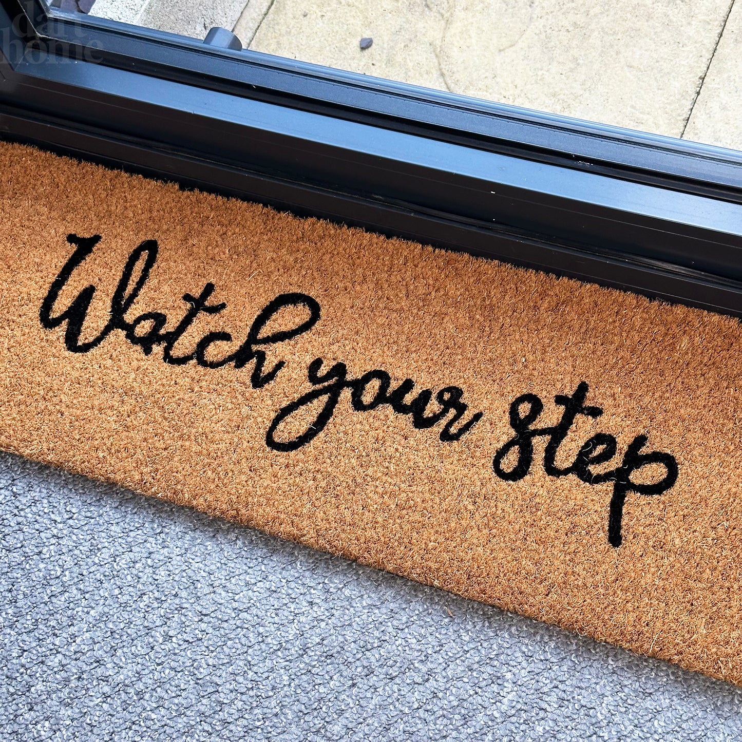 Watch Your Step Typography Door Mat 75x25cm