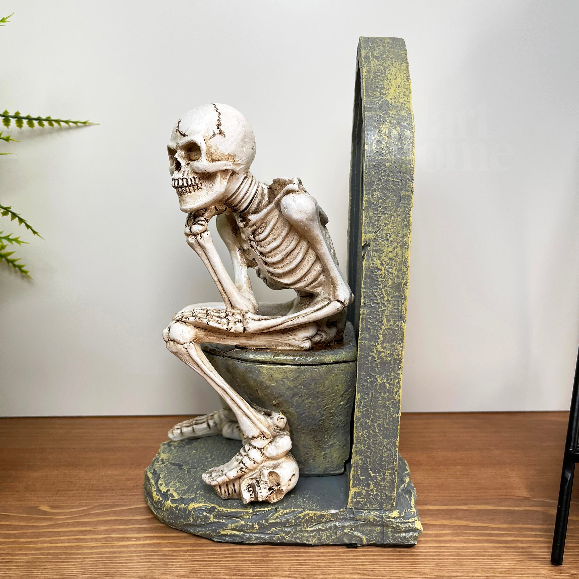 Skeleton On The Toilet Ornament