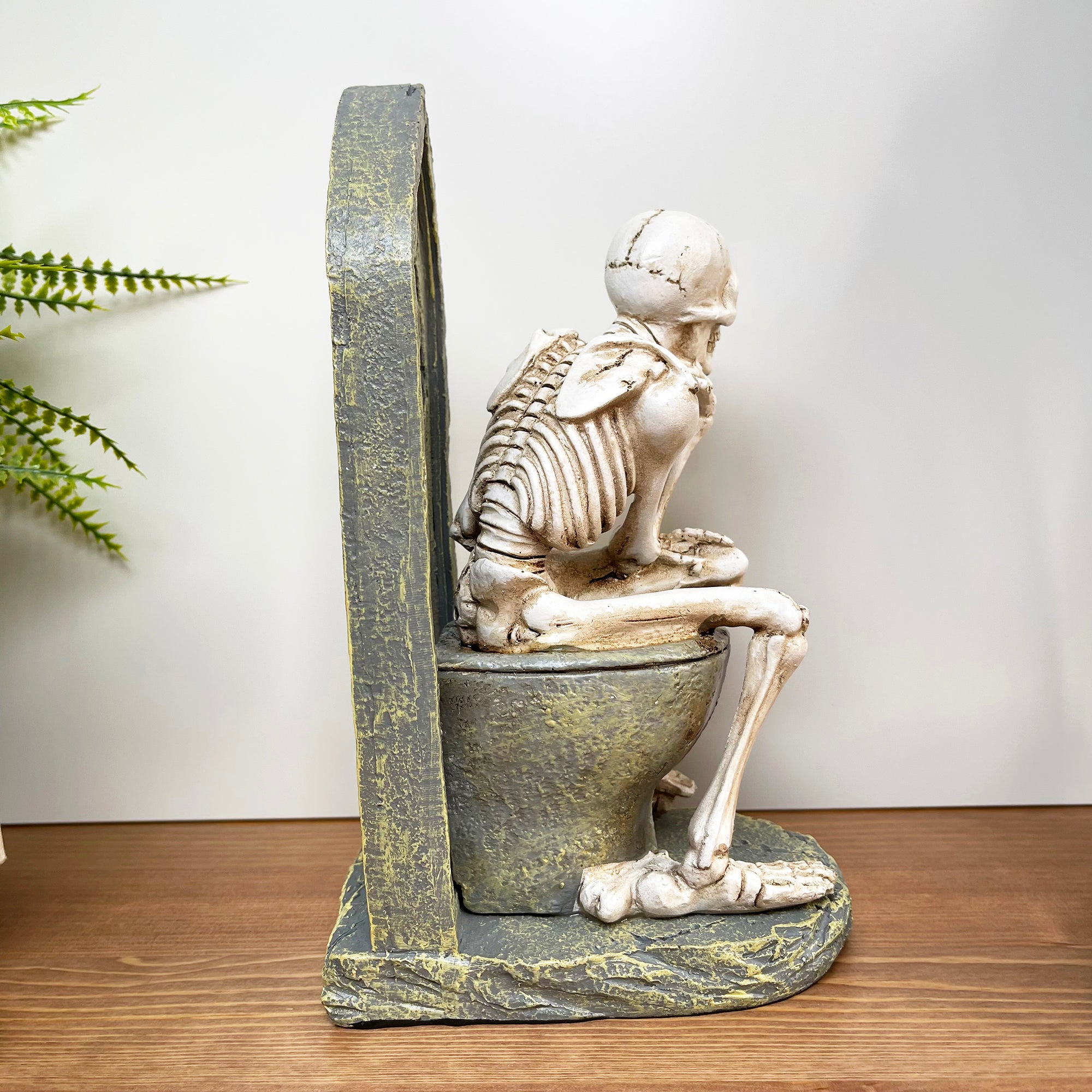 Skeleton On The Toilet Ornament