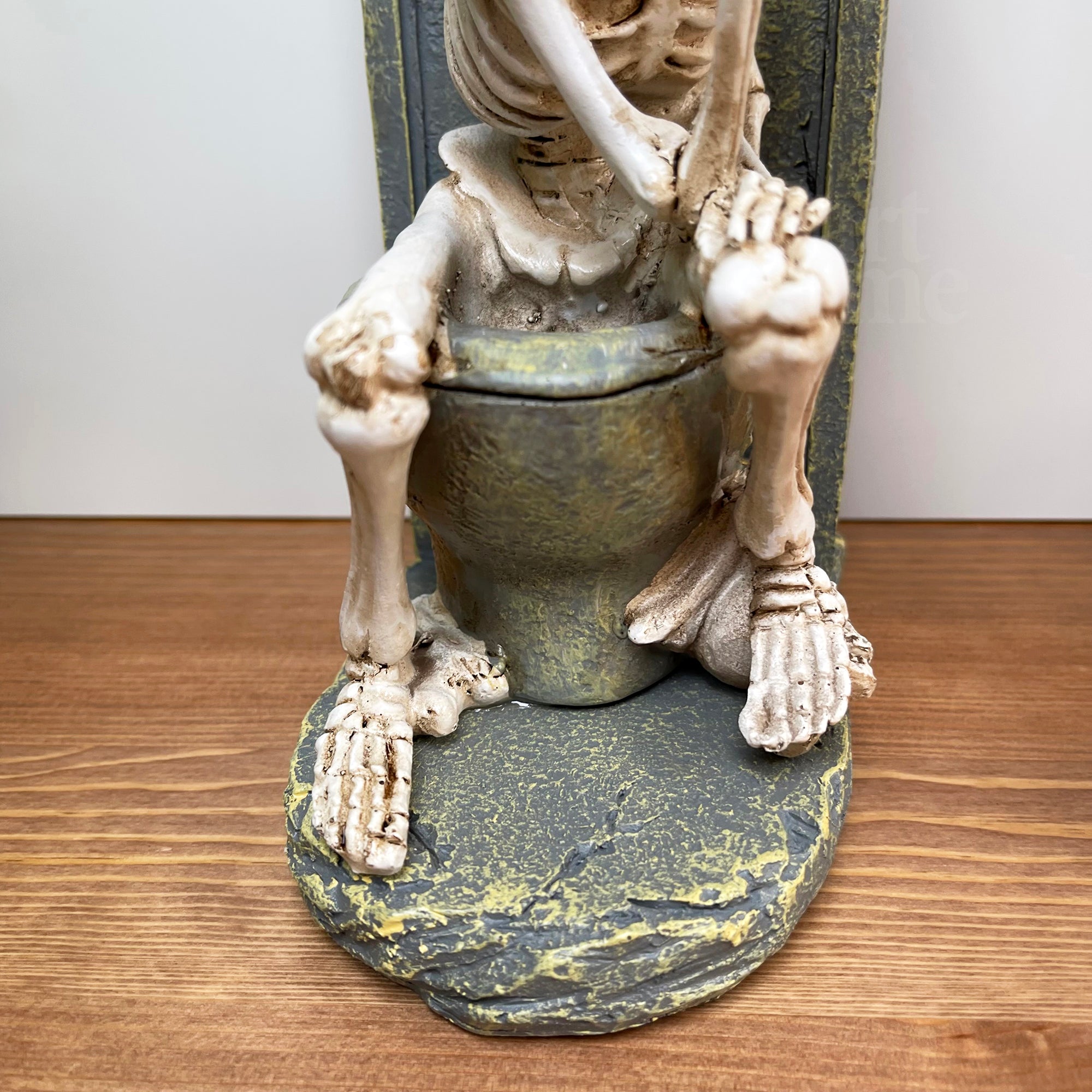 Skeleton On The Toilet Ornament